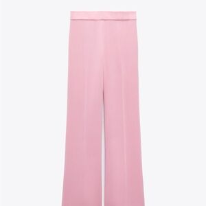 NWT Zara Pink Women's Fluid High Waist Pants